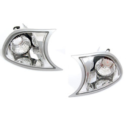 2 CLIGNOTANTS AVANT CHROME CRISTAL BMW SERIE 3 E46 COUPE CABRIOLET 1999 A 8/2001