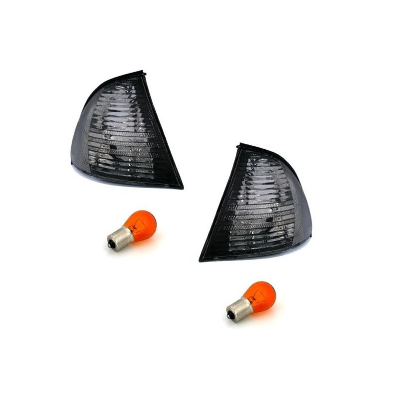 2 CLIGNOTANTS AVANT NOIR FUME BMW SERIE 3 E46 BERLINE TOURING DE 5/1998 A 8/2001
