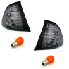 2 CLIGNOTANTS AVANT NOIR FUME BMW SERIE 3 E46 BERLINE TOURING DE 5/1998 A 8/2001