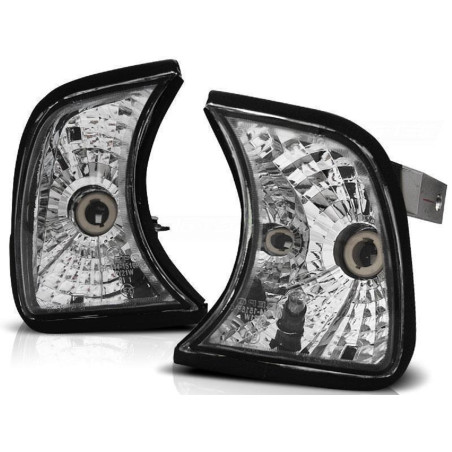 2 CLIGNOTANTS AVANT CHROME CRISTAL BMW SERIE 5 E34 DE 12/1987 A 11/1995 BERLINE