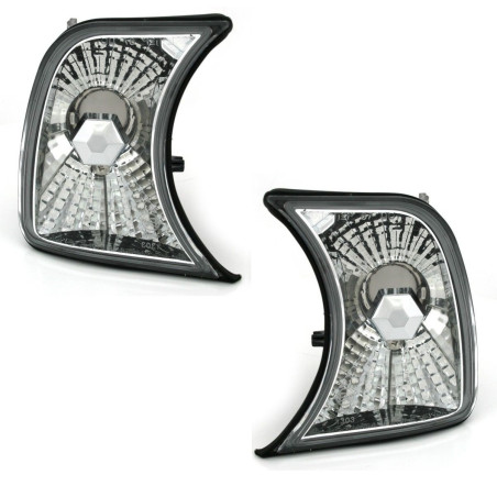 2 CLIGNOTANTS AVANT CHROME CRISTAL V2 BMW SERIE 5 E34 BERLINE 11/1991 A 01/1997