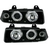 2 PHARES ANGEL EYES BMW SERIE 3 E36 COUPE CABRIOLET 3/1992-4/1999 NOIR LED