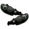 2 PHARES ANGEL EYES PEUGEOT 206 206CC 206SW SW CC NOIR CRISTAL H7 UNIQUEMENT
