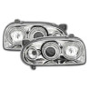 2 PHARES ANGEL EYES VW GOLF 3 BERLINE BREAK 8/1991-5/1999 CHROME LED CRISTAL