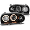 2 PHARES ANGEL EYES VW GOLF 3 BERLINE BREAK 8/1991-5/1999 NOIR LED CRISTAL