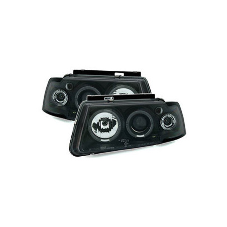 2 PHARES ANGEL EYES VW PASSAT 3B BERLINE BREAK NOIR LED 8/1996-11/2000