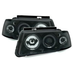 2 PHARES ANGEL EYES VW PASSAT 3B BERLINE BREAK NOIR LED 8/1996-11/2000
