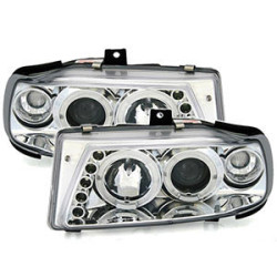 2 PHARES ANGEL EYES SEAT IBIZA CORDOBA 6K CHROME CRISTAL LED 07/1996-07/1999