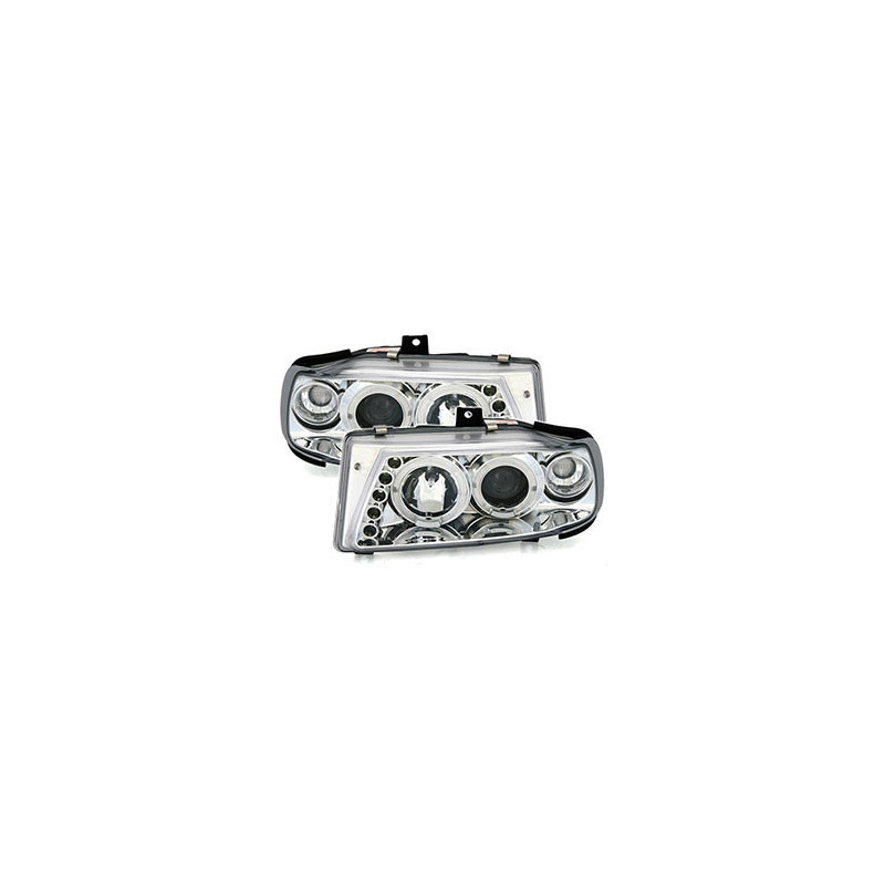 2 PHARES ANGEL EYES SEAT IBIZA CORDOBA 6K CHROME CRISTAL LED 07/1996-07/1999
