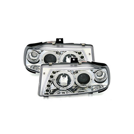 2 PHARES ANGEL EYES SEAT IBIZA CORDOBA 6K CHROME CRISTAL LED 07/1996-07/1999
