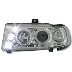 2 PHARES ANGEL EYES SEAT IBIZA CORDOBA 6K CHROME CRISTAL LED 07/1996-07/1999