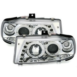 2 PHARES ANGEL EYES SEAT IBIZA CORDOBA 6K CHROME CRISTAL LED 07/1996-07/1999
