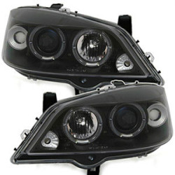 2 PHARES ANGEL EYES OPEL ASTRA G 02/1998-01/2005 COUPE BERTONE BERLINE NOIR LED