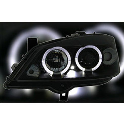 2 PHARES ANGEL EYES OPEL ASTRA G 02/1998-01/2005 COUPE BERTONE BERLINE NOIR LED