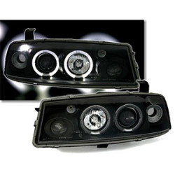 2 PHARES ANGEL EYES OPEL CALIBRA 06/1990-07-1997 NOIR LED CRISTAL