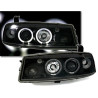 2 PHARES ANGEL EYES OPEL CALIBRA 06/1990-07-1997 NOIR LED CRISTAL