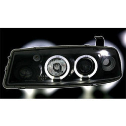 2 PHARES ANGEL EYES OPEL CALIBRA 06/1990-07-1997 NOIR LED CRISTAL