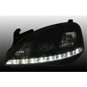2 PHARES DEVIL EYES OPEL CORSA C NOIR CRISTAL LED 10/2000-09/2006