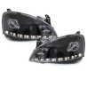 2 PHARES DEVIL EYES OPEL CORSA C NOIR CRISTAL LED 10/2000-09/2006