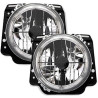 2 PHARES ANGEL EYES VW GOLF 2 8/1983-12/1992 CHROME CRISTAL AVEC CROIX
