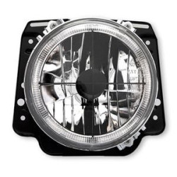 2 PHARES ANGEL EYES VW GOLF 2 8/1983-12/1992 CHROME CRISTAL AVEC CROIX