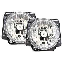 2 PHARES VW GOLF 2 8/1983-12/1992 CHROME CRISTAL