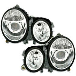 2 PHARES MERCEDES CLASSE E W210 S210 BERLINE BREAK 9/1999-6/2002 CHROME LOOK