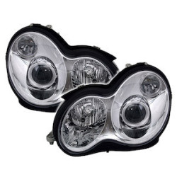 2 PHARES MERCEDES CLASSE C W203 S203 05/2000-03/2004 CHROME LOOK XENON DEPO