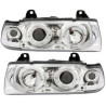 PHARES DROIT + GAUCHE ANGEL EYES CHROME BMW SERIE 3 E36 CABRIOLET 3/1993-4/1999