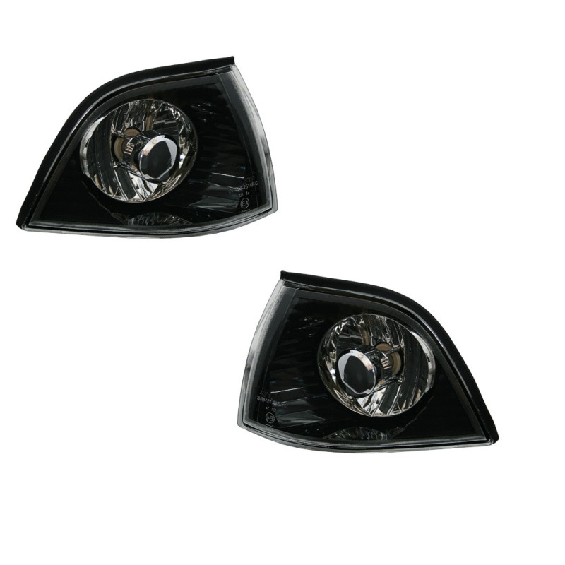 2 CLIGNOTANTS AVANT NOIR CRISTAL BMW SERIE 3 E36 BERLINE TOURING ET COMPACT
