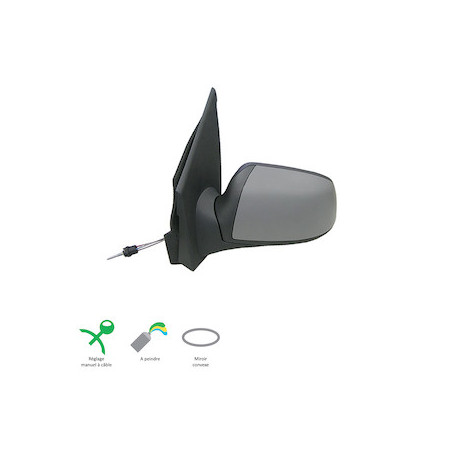 RETROVISEUR GAUCHE MANUEL APPRETE FORD FIESTA V 5 JH JD 10/2005-09/2008