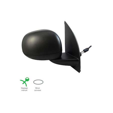 RETROVISEUR DROIT MANUEL NOIR SANS SONDE FIAT PANDA TYPE 312 A PARTIR DE 02/2012