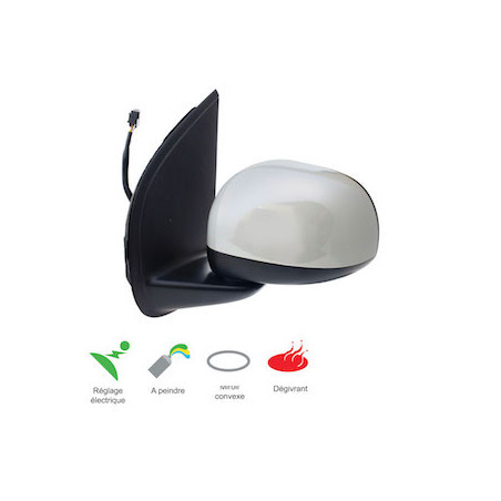 RETROVISEUR ELECTRIQUE DEGIVRANT GAUCHE APPRETE FIAT PANDA 312 A PARTIR 02/2012