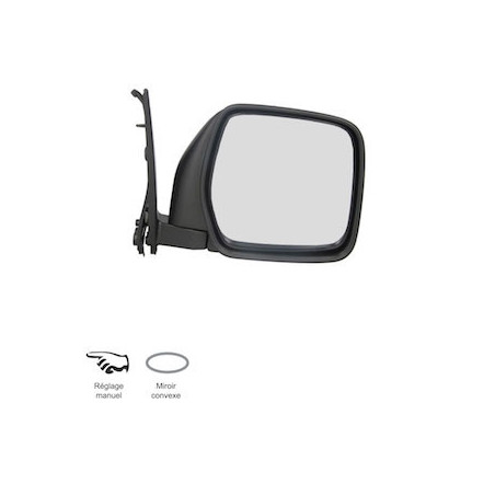 RETROVISEUR DROIT MANUEL NOIR TOYOTA HIACE 4 H1 H2 DE 08/1995 A 08/2006