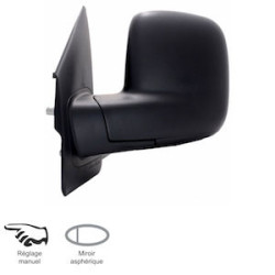 RETROVISEUR GAUCHE MANUEL NOIR VW T5 TRANSPORTER CARAVELLE MULTIVAN 2003-2009