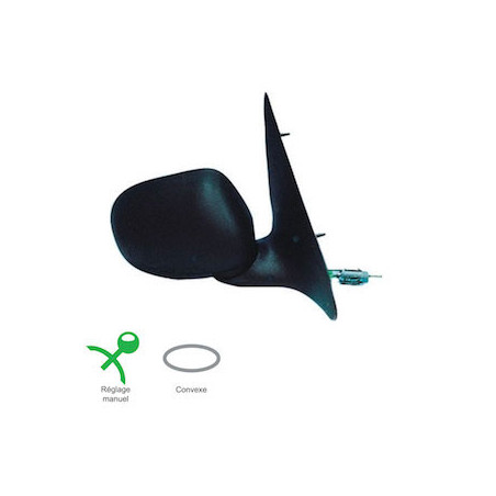 RETROVISEUR DROIT MANUEL NOIR FIAT BRAVO 1 TYPE 182 DE 10/1995 A 10/2001