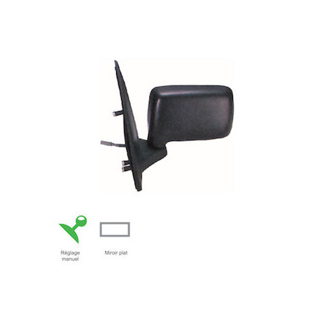 RETROVISEUR GAUCHE MANUEL NOIR FORD FIESTA 3 TYPE GFJ DE 01/1989 A 01/1994
