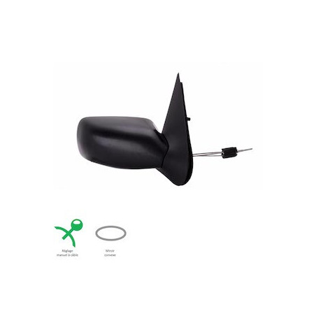 RETROVISEUR DROIT MANUEL NOIR FORD FIESTA JA JB DE 09/1999 A 03/2002