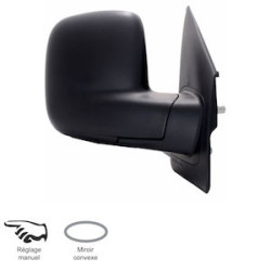 RETROVISEUR DROIT MANUEL NOIR VW T5 TRANSPORTER CARAVELLE MULTIVAN 2003-2009