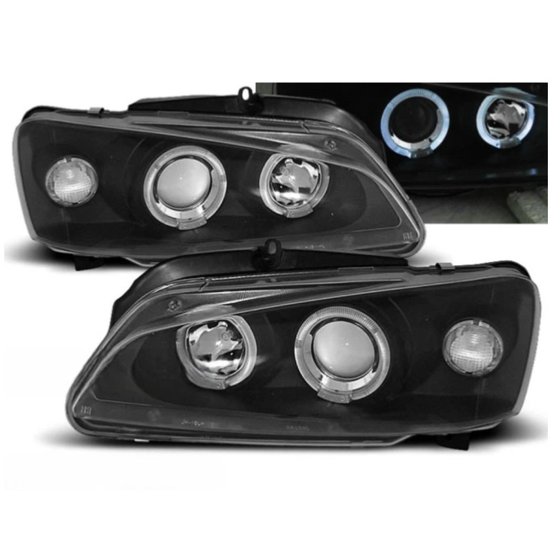 Kit de phares avant angel eyes Peugeot 106 Phase 2