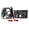 KIT FEUX ARRIERE ROUGE ET BLANC CRISTAL + PLATINE BMW SERIE 5 E34 BERLINE 88 a 95