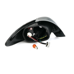 KIT 2 FEUX ARRIERE BLANC ET NOIR TRANSLUCIDE POUR PEUGEOT 206 3 ET 5 PORTES