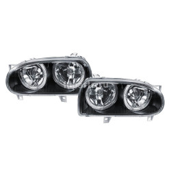 Kit de 2 phares angel eyes noir pour golf 3