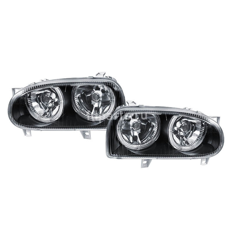 Kit de 2 phares angel eyes noir pour golf 3