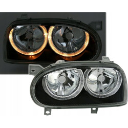 Kit de 2 phares angel eyes noir pour golf 3