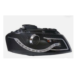 2 FEUX PHARE AVANT LED POUR AUDI A3 8P DE 2003 A 2008 A FOND NOIR