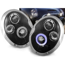 Paire de phares Avant Angel Eyes Mini Cooper 05/01-06 Noir