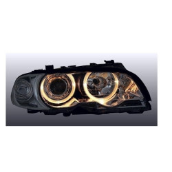 2 PHAREs AVANT ANGEL EYES CHROME BMW SERIE 3 E46 COUPE PHASE 1 DE 04/99 A 04/03
