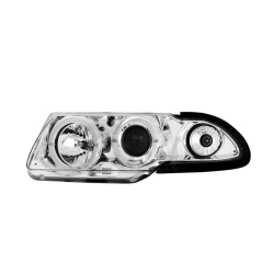 2 PHARES LED ANGEL EYES CHROME POUR OPEL ASTRA F