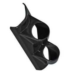 SUPPORT MANOMETRE Ø 52 MM NOIR POUR 2 MANOMETRES FIXATION MONTANT PAREBRISE MANO